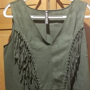 Suede vest